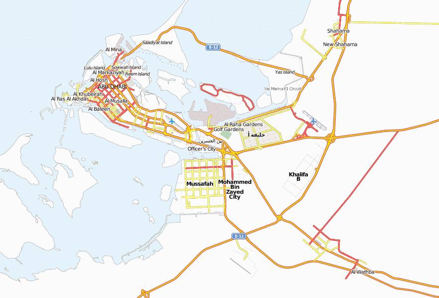 Stadtplan Abu Dhabi